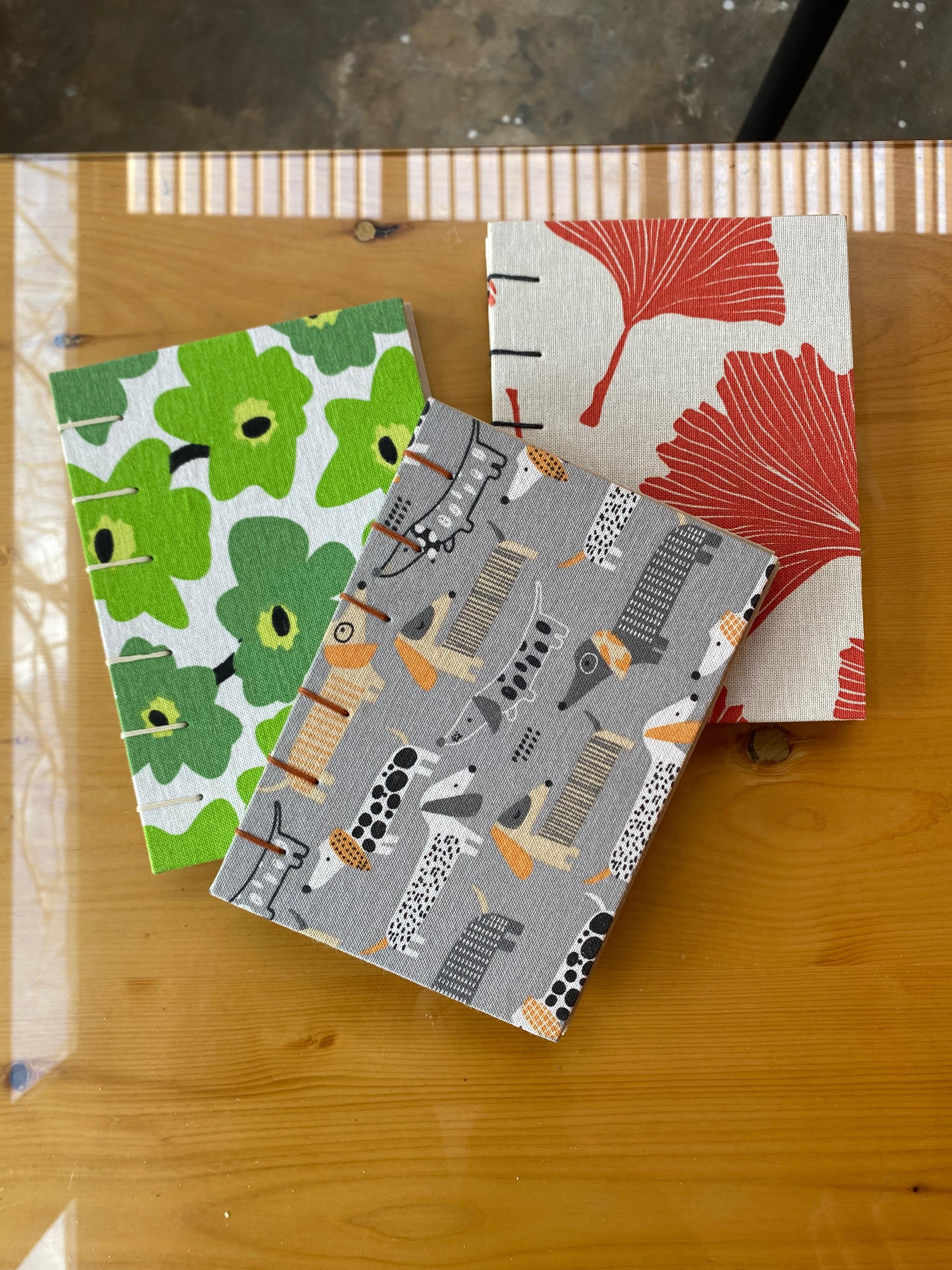 Set Trío Libretas Cosidas en Tela